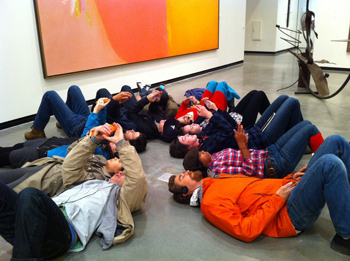 Students from Portland State University's MFA in Art and Social Practice at the Portland Art Museum, 2010. Photo: Jason Sturgill