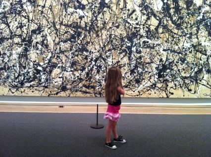 Observing Jackson Pollock's 'Autumn Rhythm (Number 30)', Metropolitan Museum of Art, New York; http://blog.chron.com/babysteps/