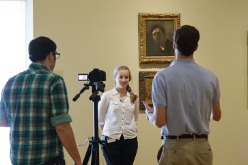 Recording video content with teens as part of the Teen CO-OP program at the Cleveland Museum of Art.